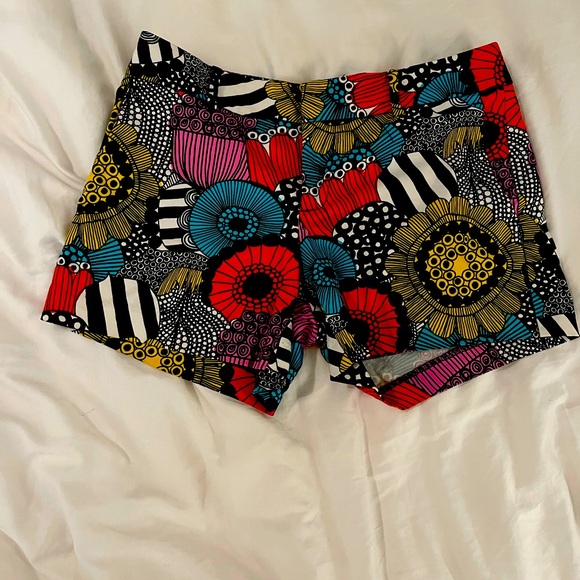 Banana Republic marimekko collection colorful floral shorts size 0 - Picture 2 of 4